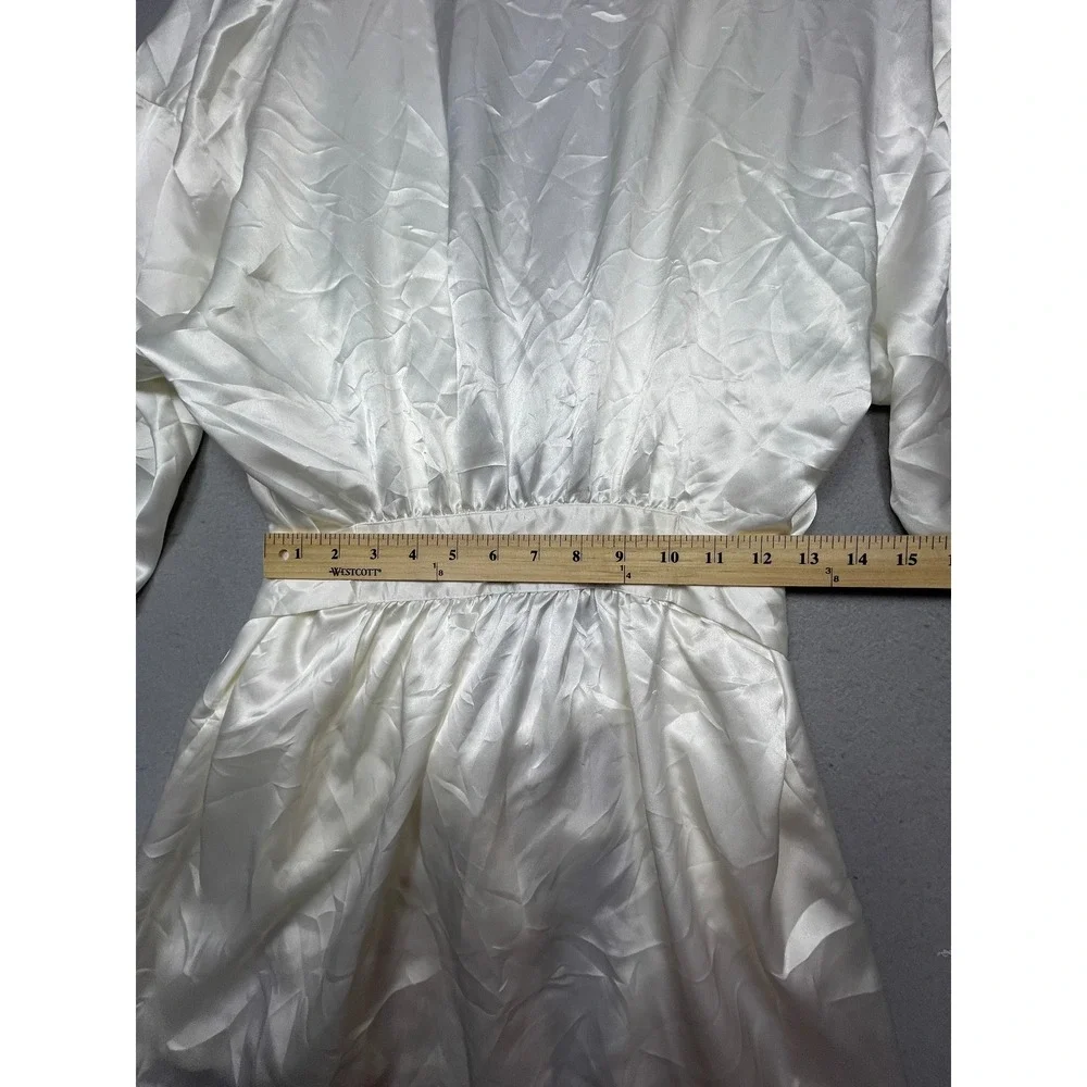 Victoria's Secret Robe Satin White Womens S/M